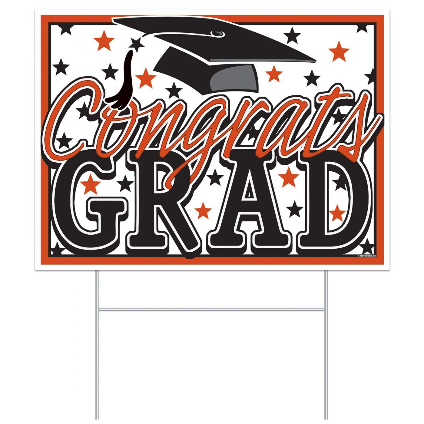 Plastic Congrats Grad Yard Sign (6) image